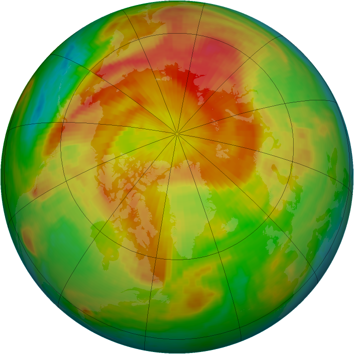 Arctic ozone map for 01 May 1999